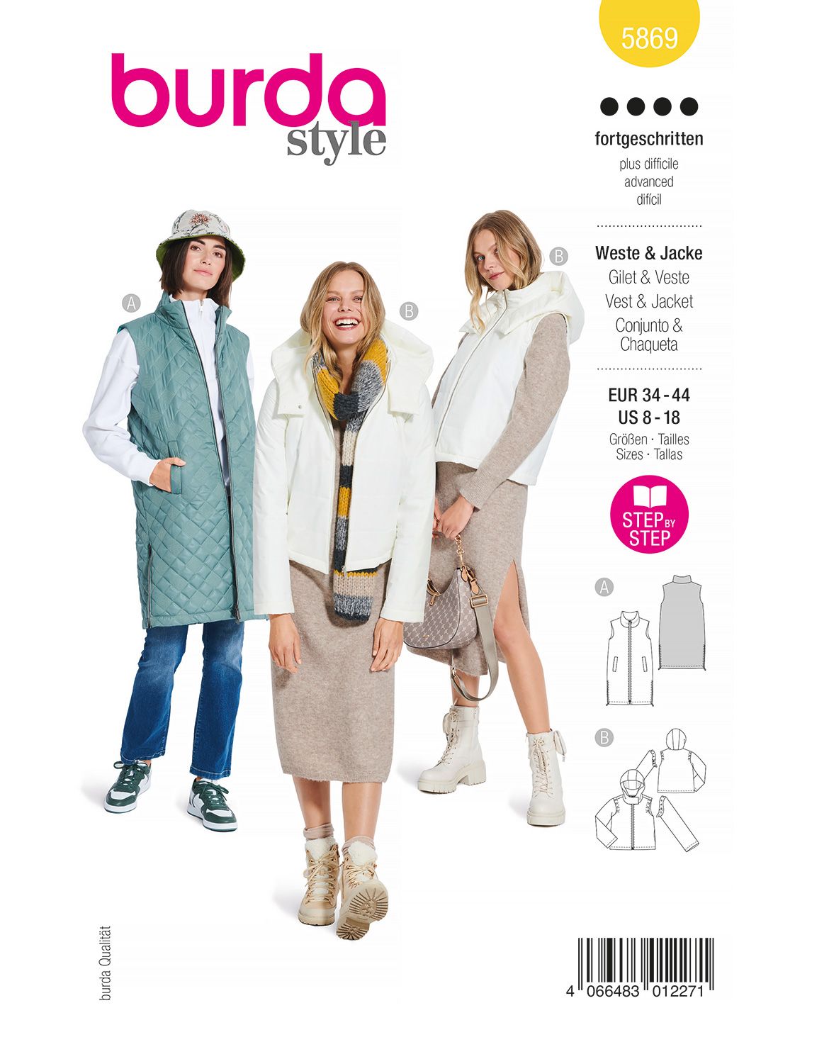 Burda Style Women Vest & Jacket #5869 Burda Style Women Vest & Jacket #5869