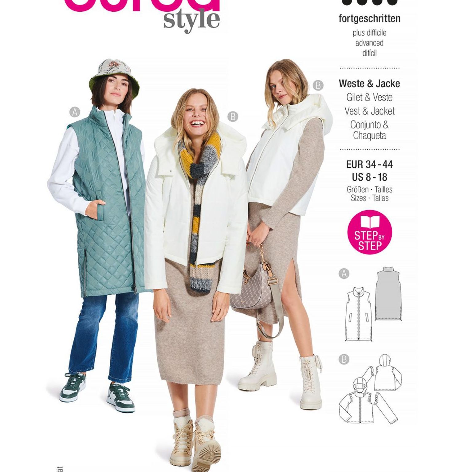 Burda Style Women Vest & Jacket #5869 Burda Style Women Vest & Jacket #5869