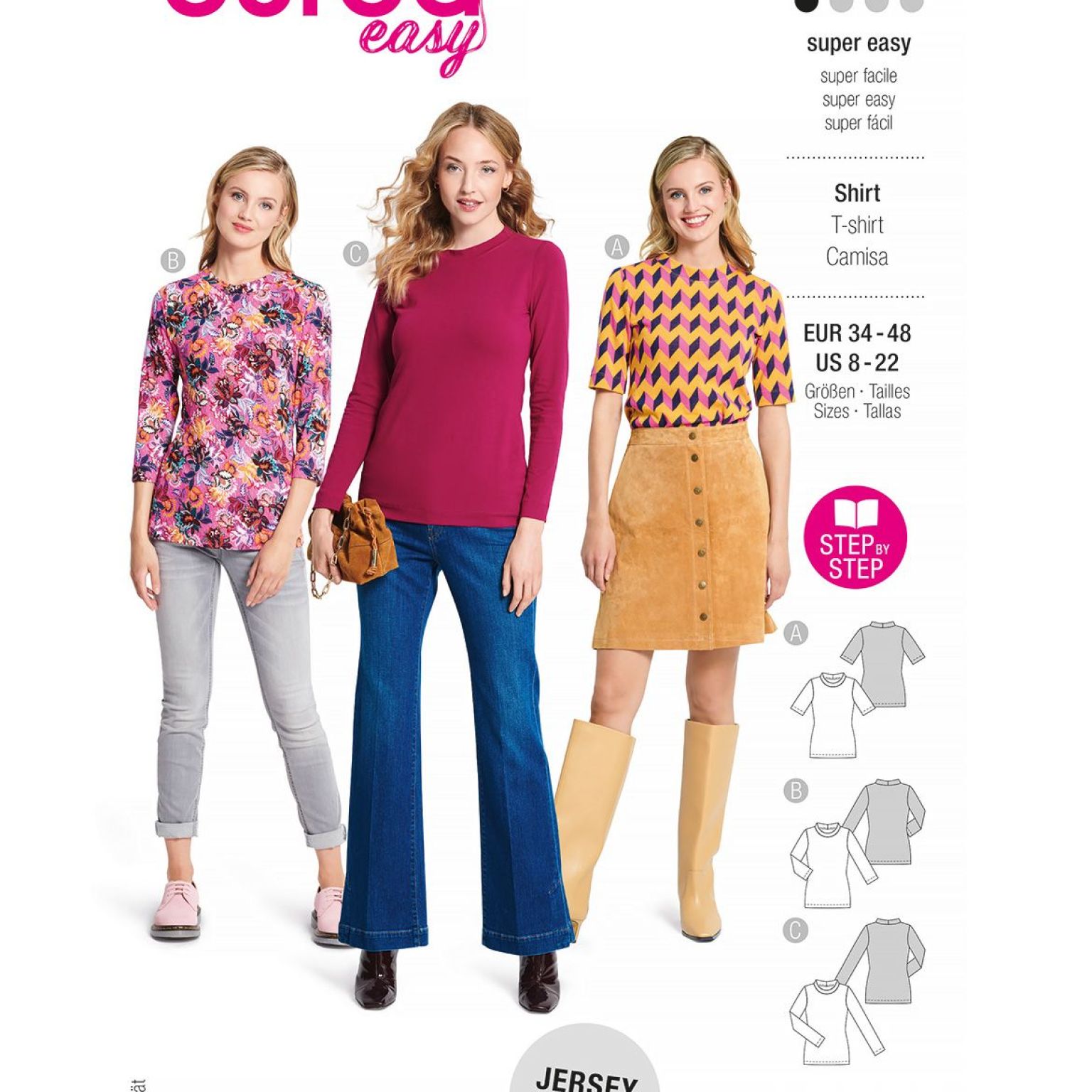 Burda Style Women T-Shirts #5876 Burda Style Women T-Shirts #5876