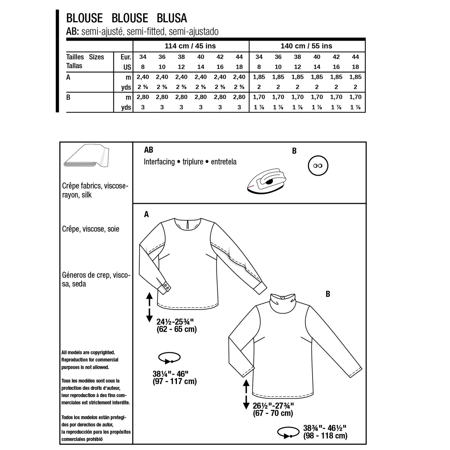 Burda Style Women Blouses #5878