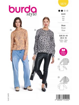 Burda Style Women Blouses #5878 Burda Style Women Blouses #5878