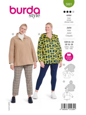 Burda Style Women Jackets #5881 Burda Style Women Jackets #5881