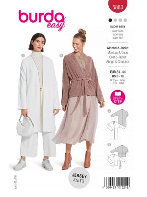 Burda Style Women Jacket & Long-Cardigan #5883 Burda Style Women Jacket & Long-Cardigan #5883