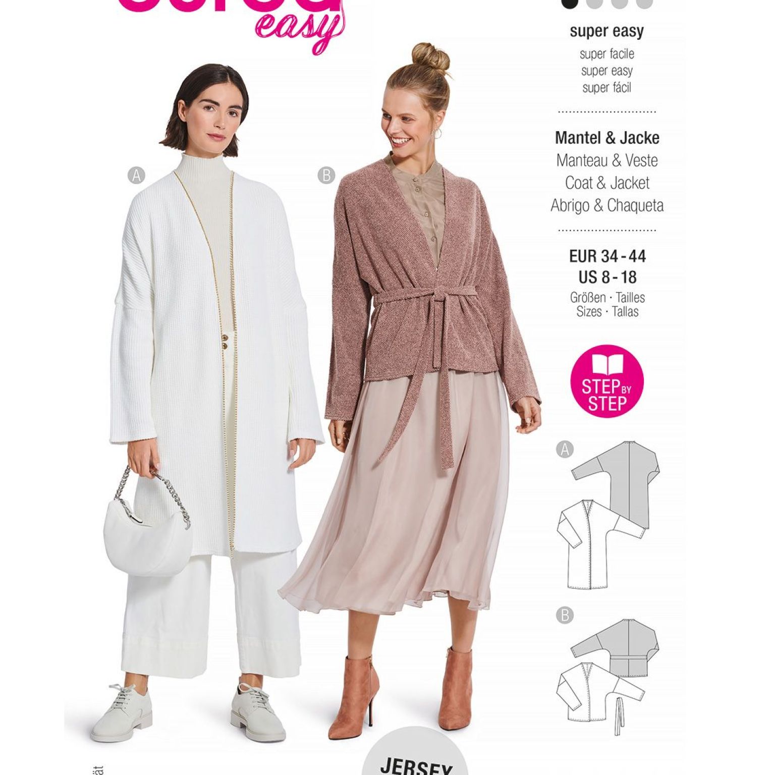 Burda Style Women Jacket & Long-Cardigan #5883 Burda Style Women Jacket & Long-Cardigan #5883