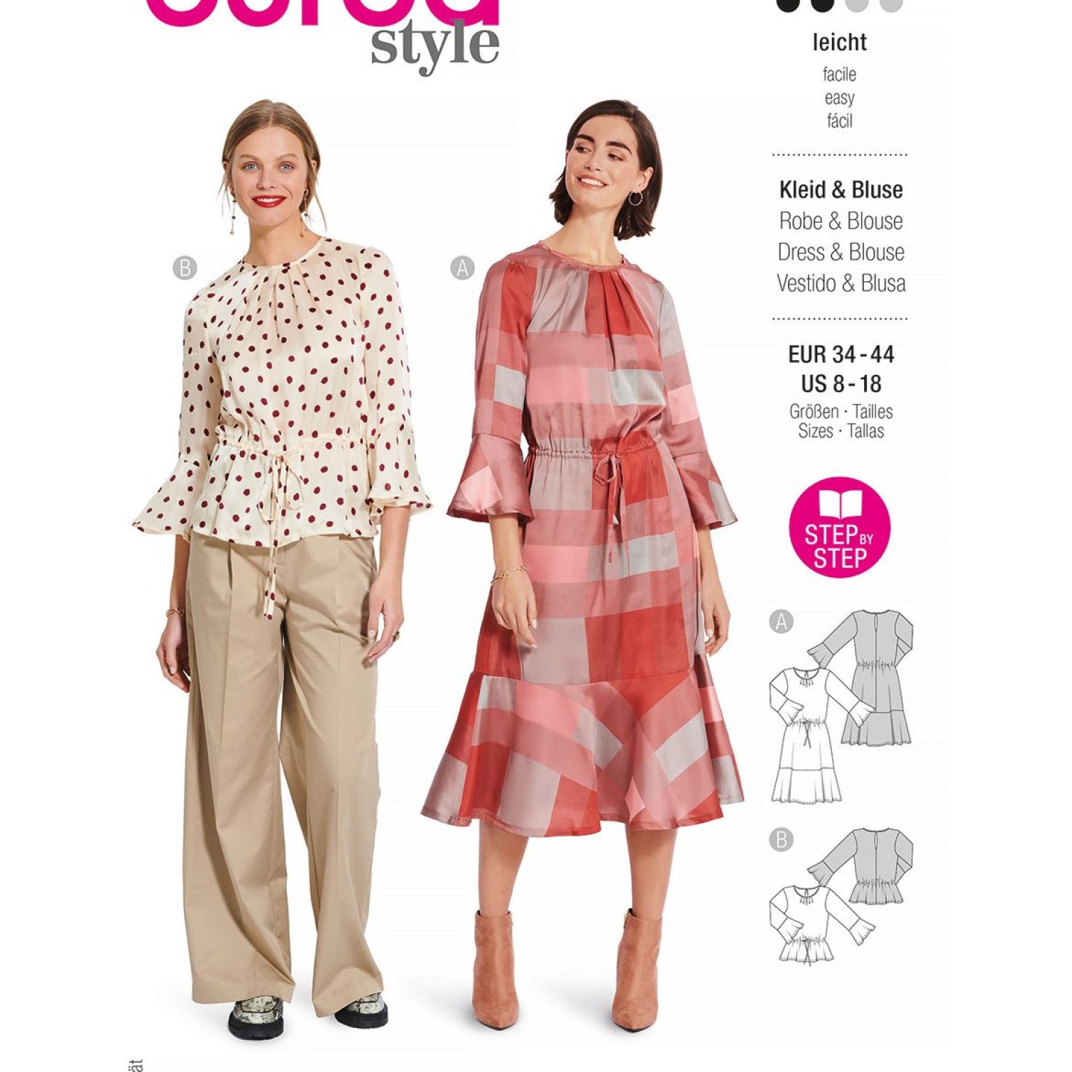 Burda Style Women Blouse & Dress #5884 Burda Style Women Blouse & Dress #5884