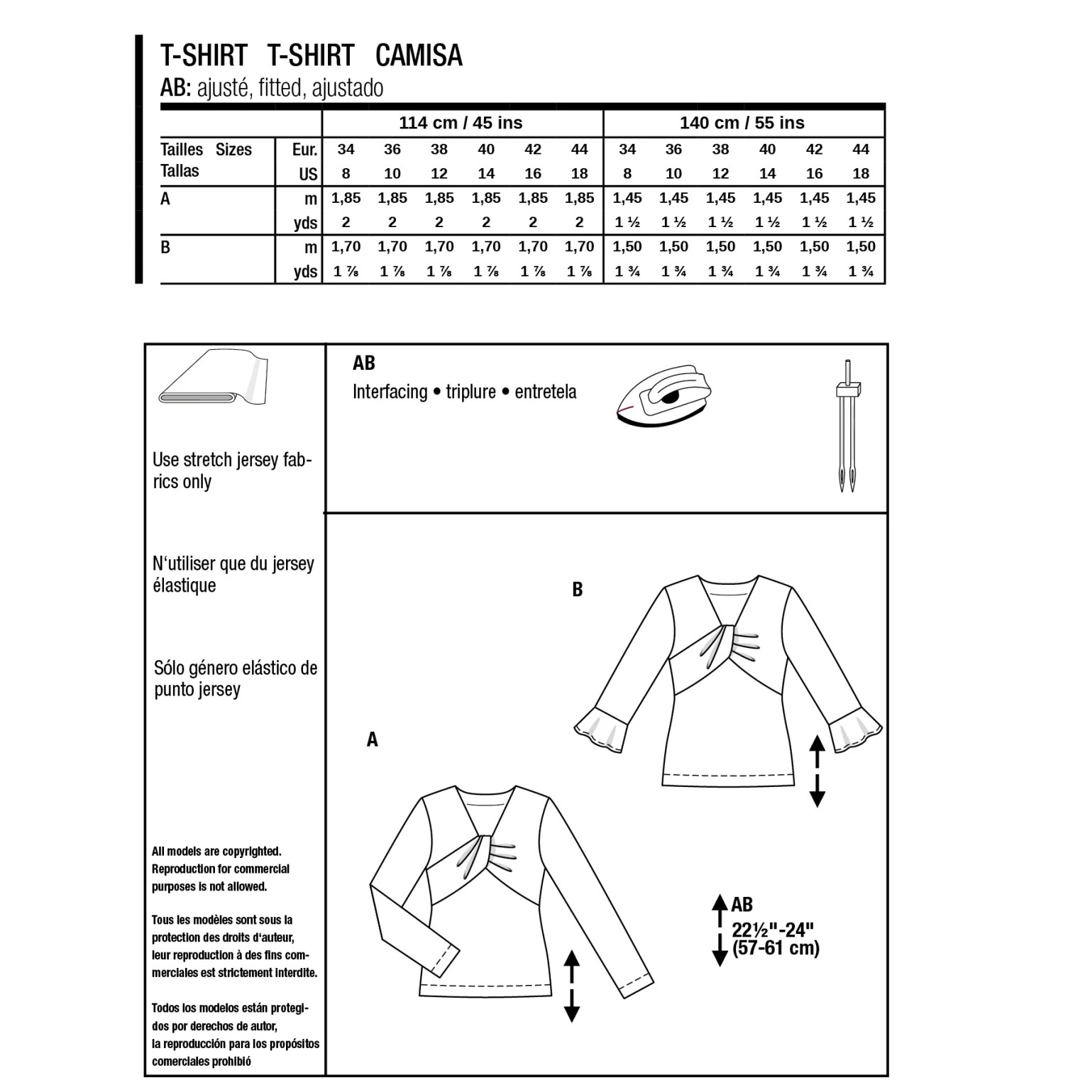 Burda Style Women T-Shirts #5886