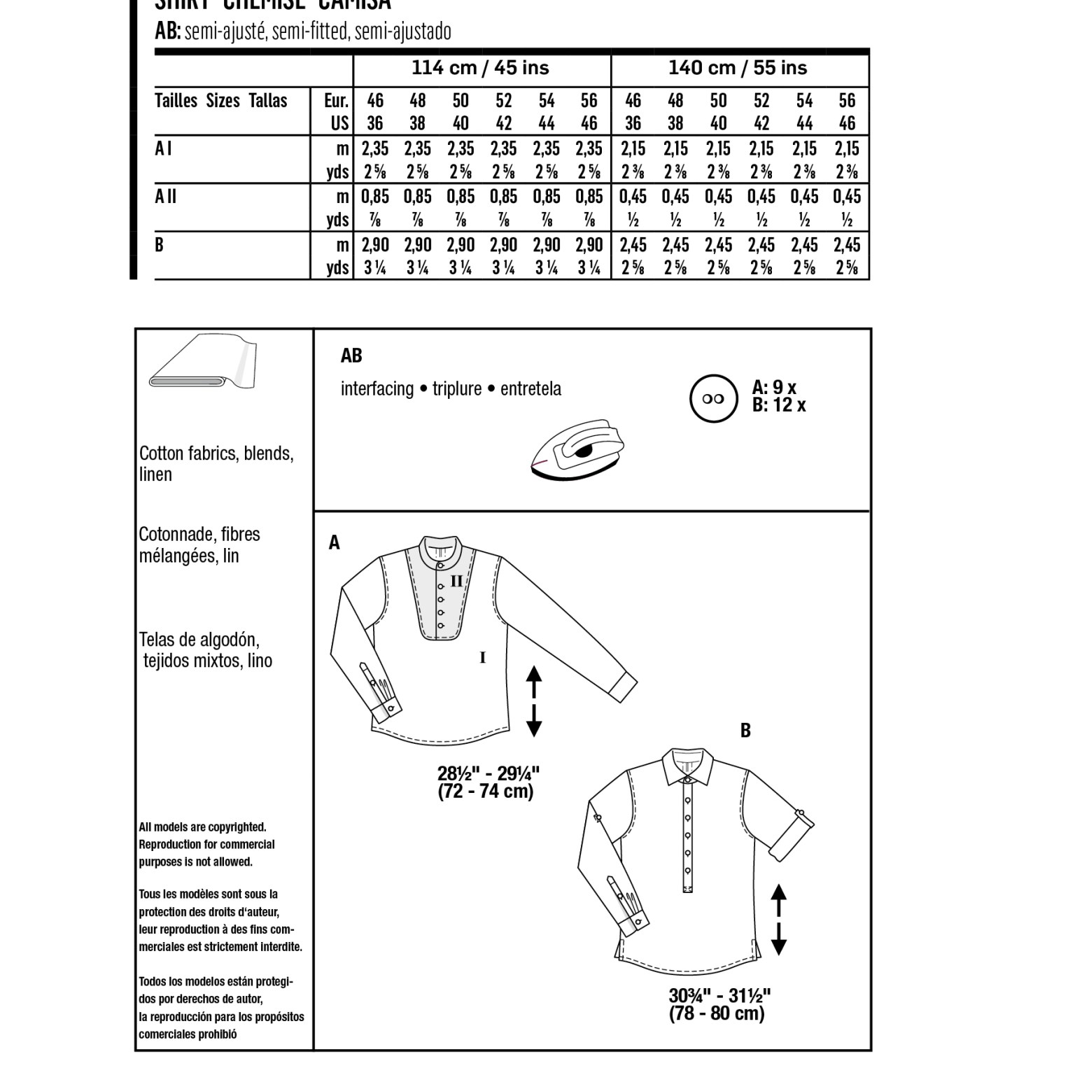 Burda Style Men Shirts #5895