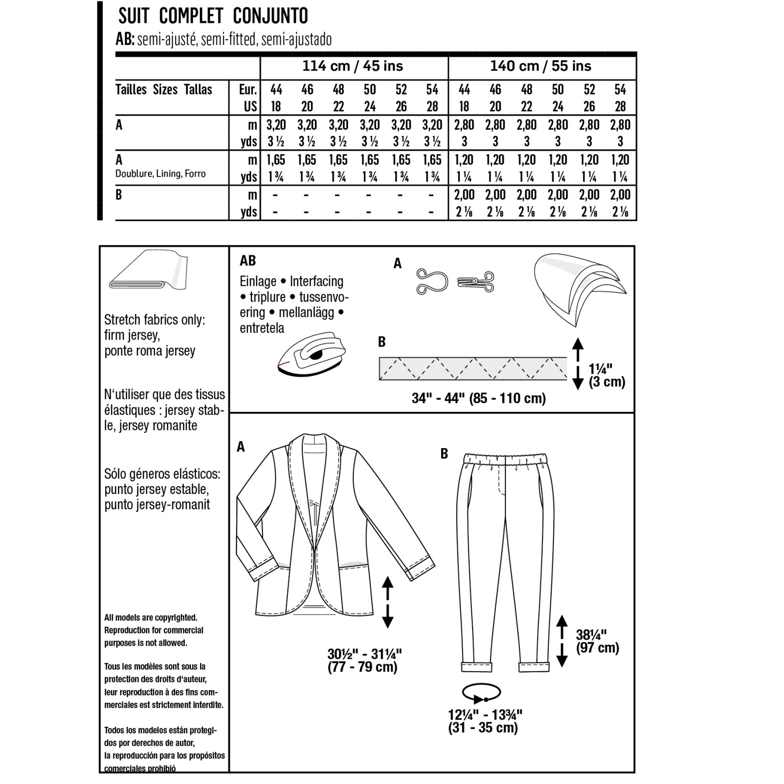 Burda Style sewing pattern Women Suit #5935