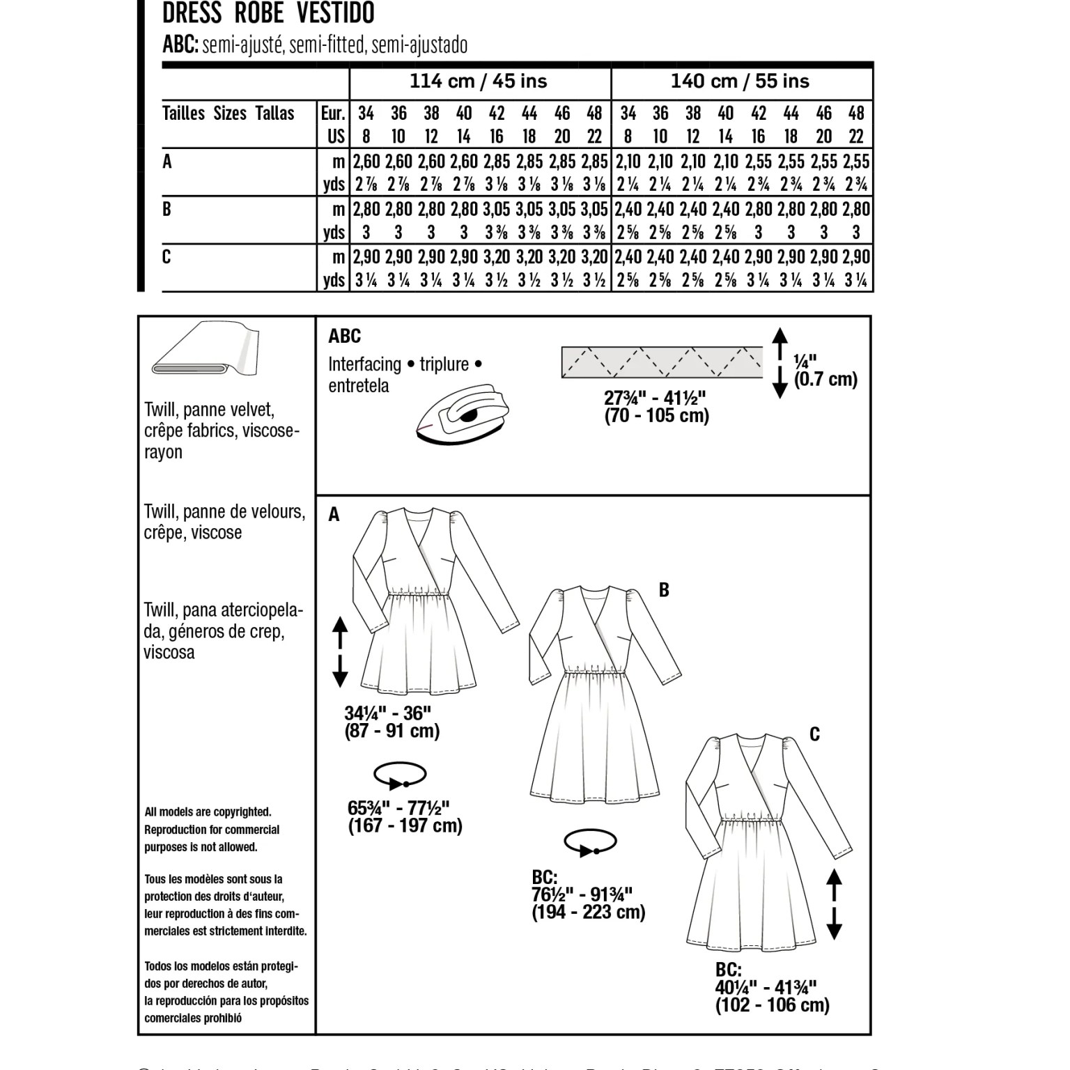 Burda Easy sewing pattern Women Wrap Dresses #5943