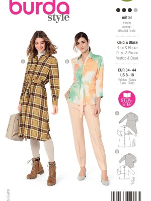 Burda Style Women Dress & Blouse #5971 Burda Style Women Dress & Blouse #5971