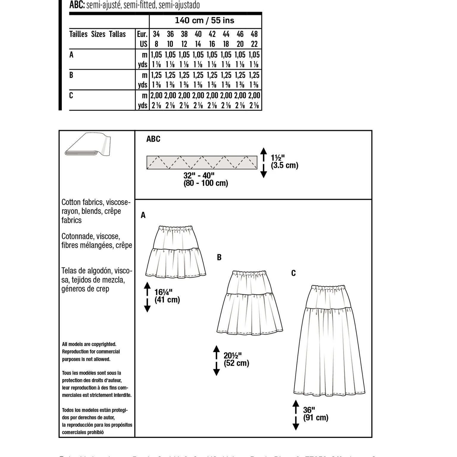 Burda Easy sewing pattern Women Skirts #5978