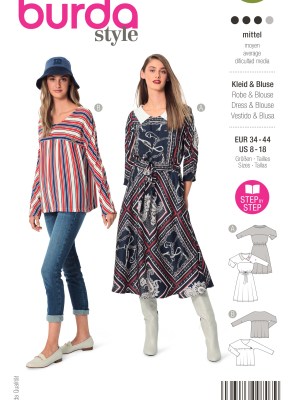 Burda Style sewing pattern Women Dress & Blouse #5980 Burda Style sewing pattern Women Dress & Blouse #5980