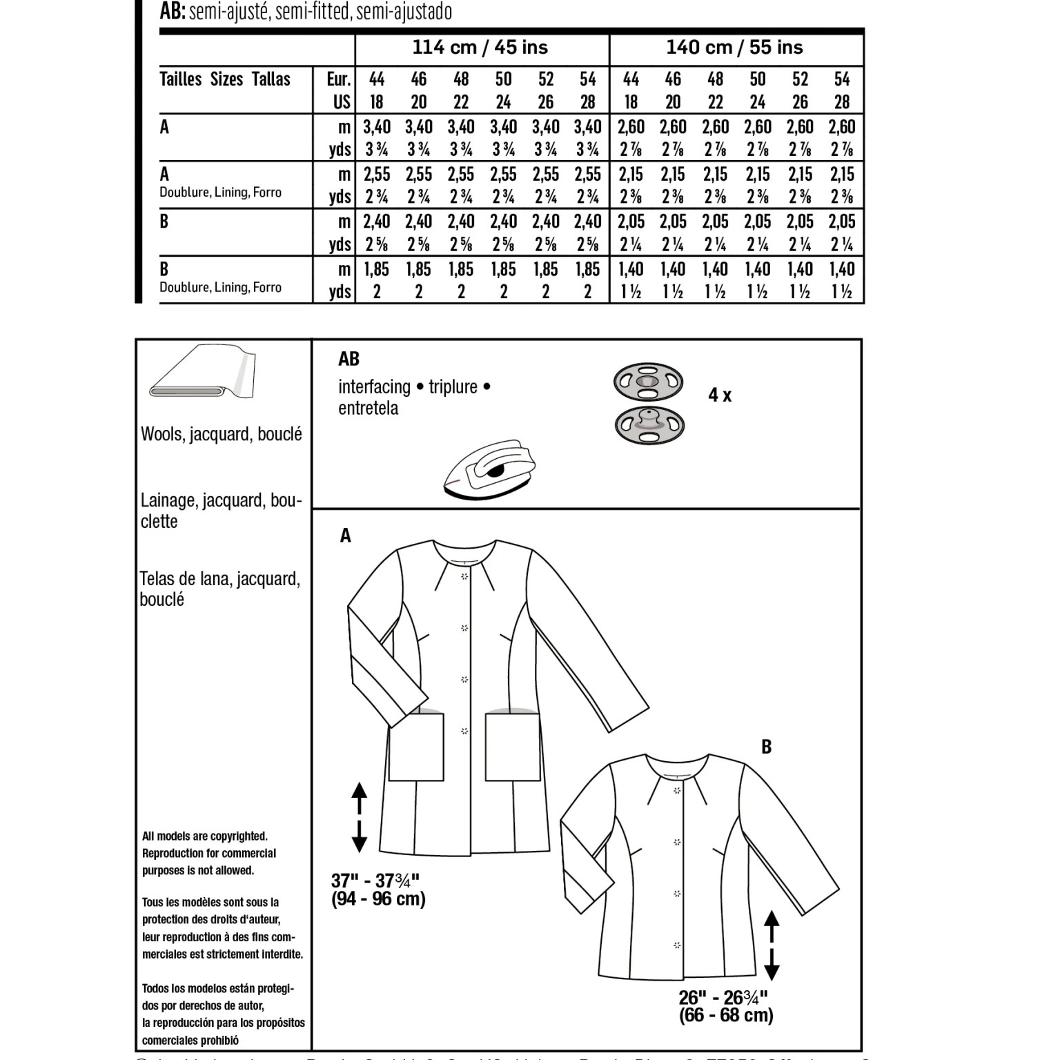 Burda Style Women Jacket & Coat #6034
