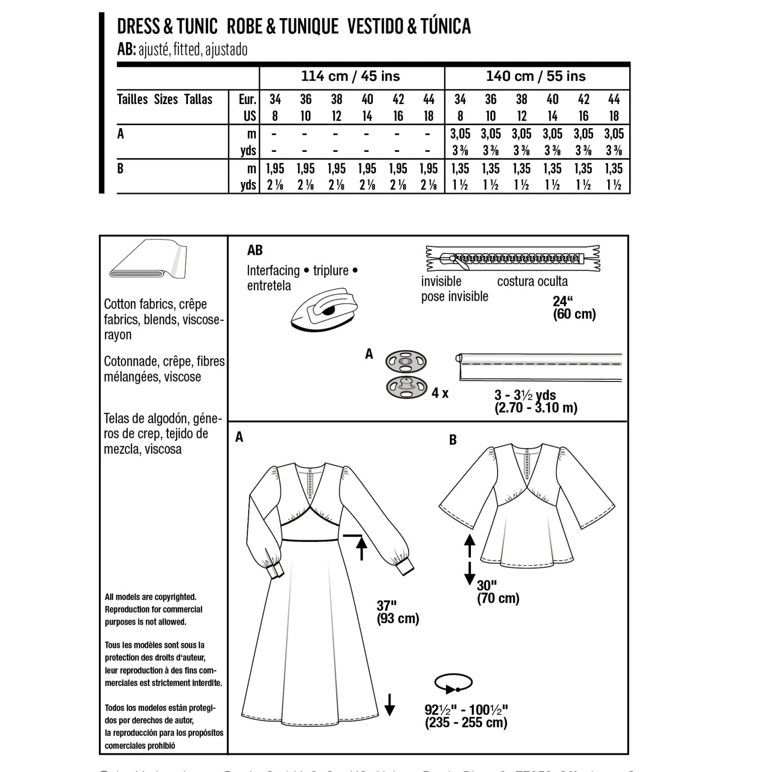 Burda Style sewing pattern Women Dress & Tunic #6040