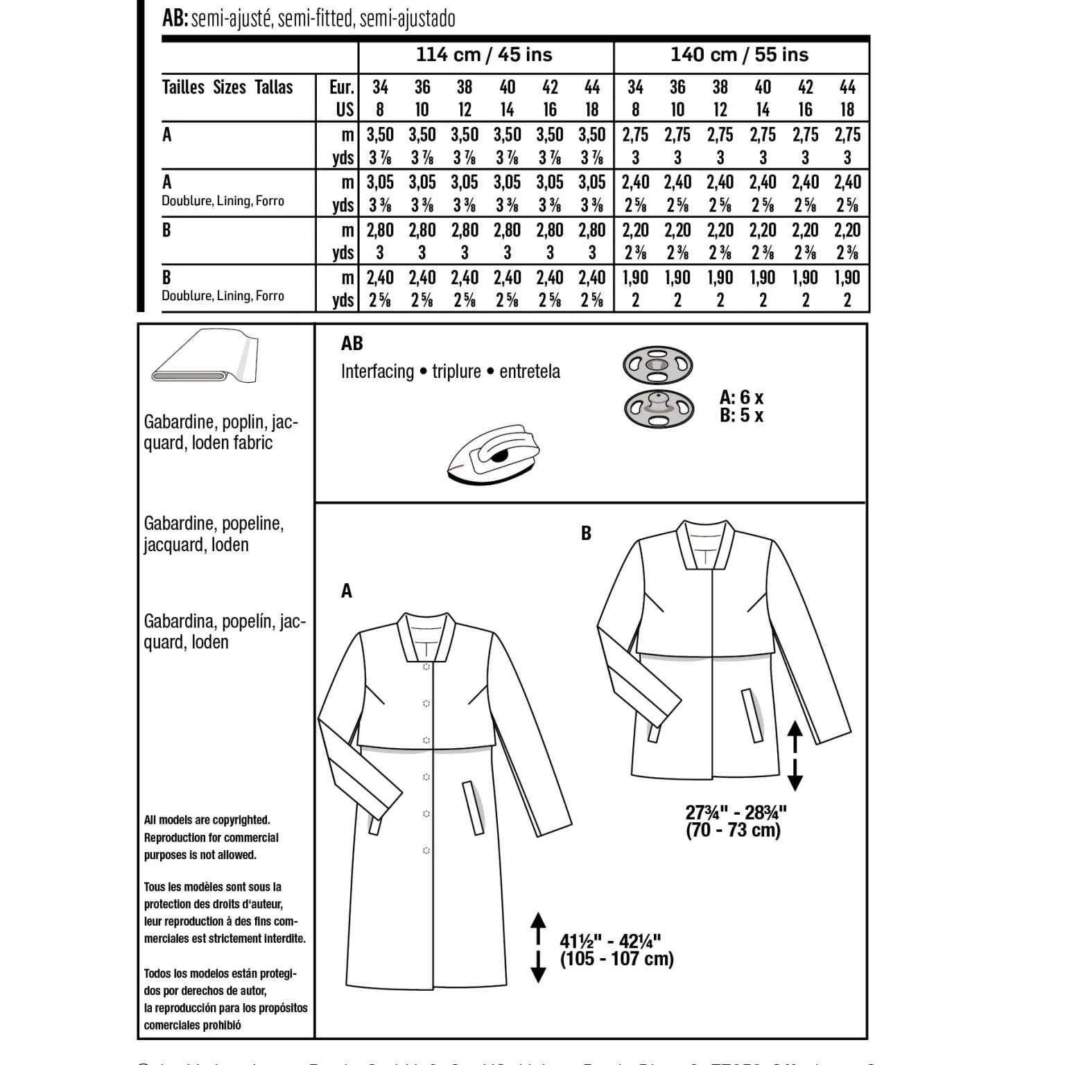 Burda Style sewing pattern Women Jacket & Coat #6041
