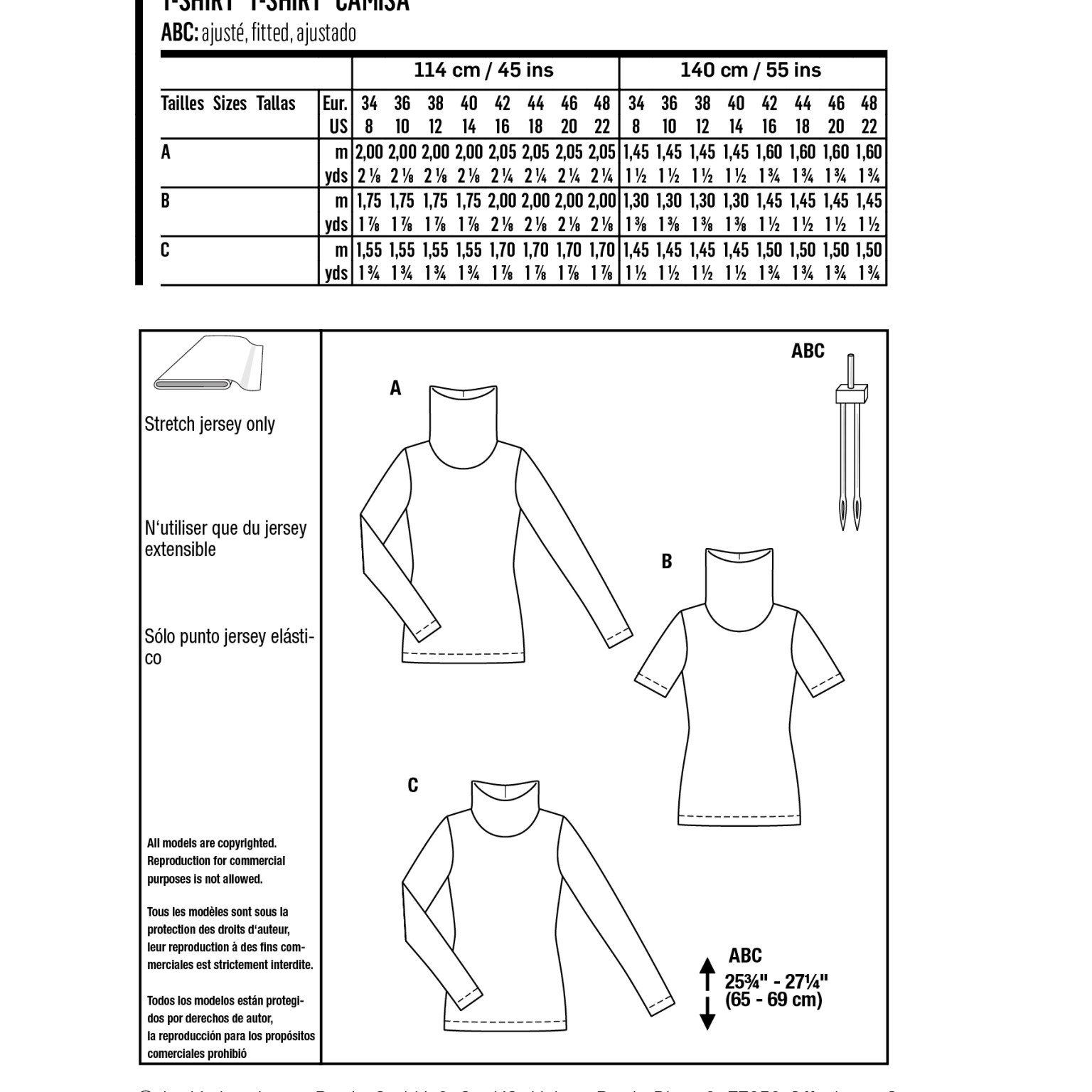 Burda Easy sewing pattern Women T-Shirts #6056