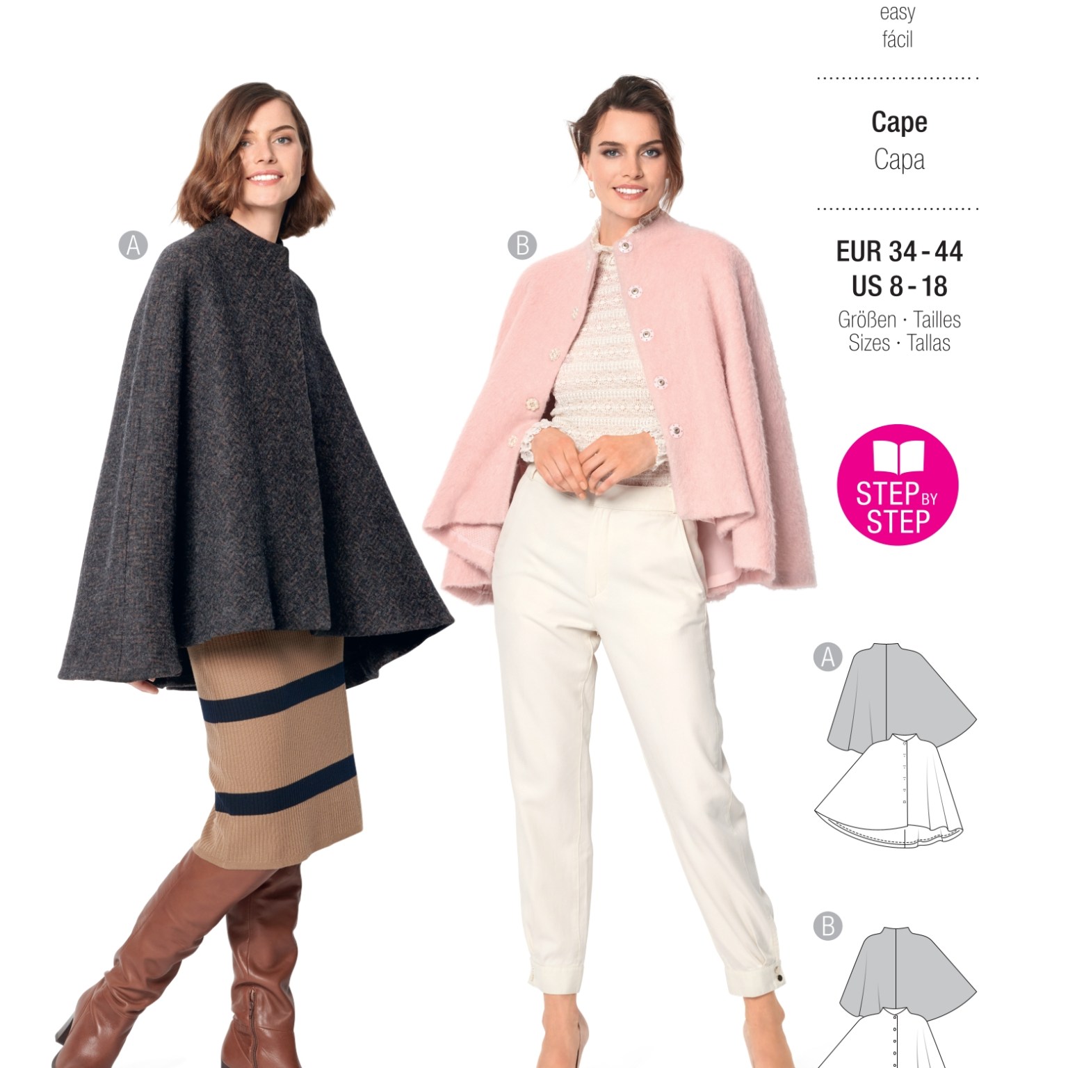 Burda Style sewing pattern Women Cape #6063 Burda Style sewing pattern Women Cape #6063