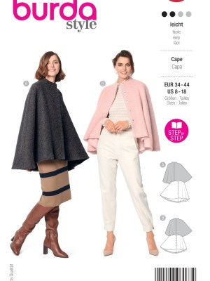 Burda Style sewing pattern Women Cape #6063 Burda Style sewing pattern Women Cape #6063