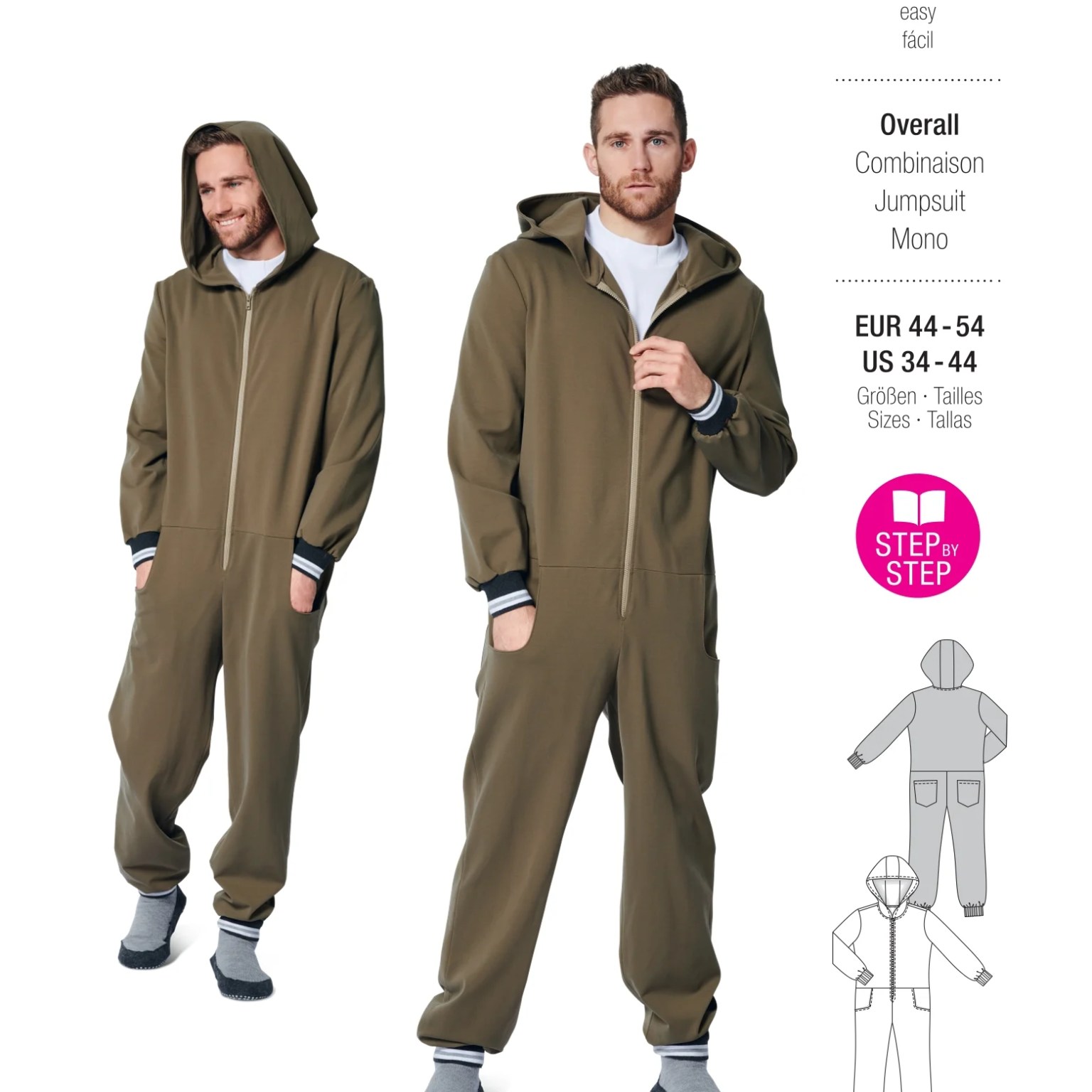 Burda Style sewing pattern Men Onsie #6065 Burda Style sewing pattern Men Onsie #6065