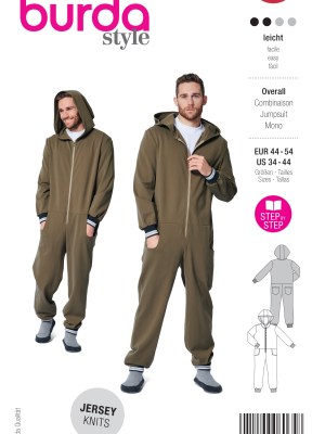 Burda Style sewing pattern Men Onsie #6065 Burda Style sewing pattern Men Onsie #6065