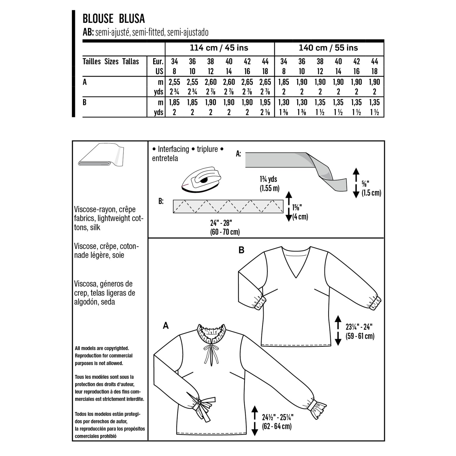 Burda Style Women Blouses #6146