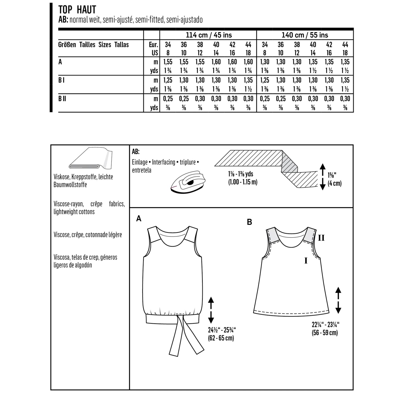 Burda Style sewing pattern Women Tops #6201
