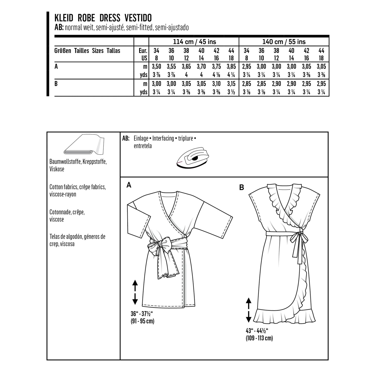 Burda Style sewing pattern Women Wrap-Dresses #6207