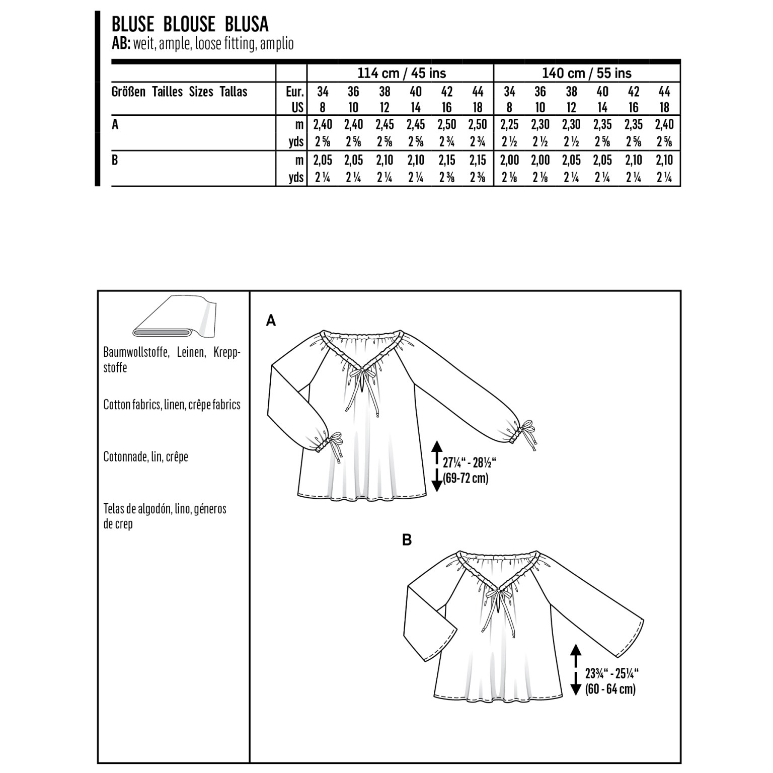 Burda Style sewing pattern Women Tunics #6227