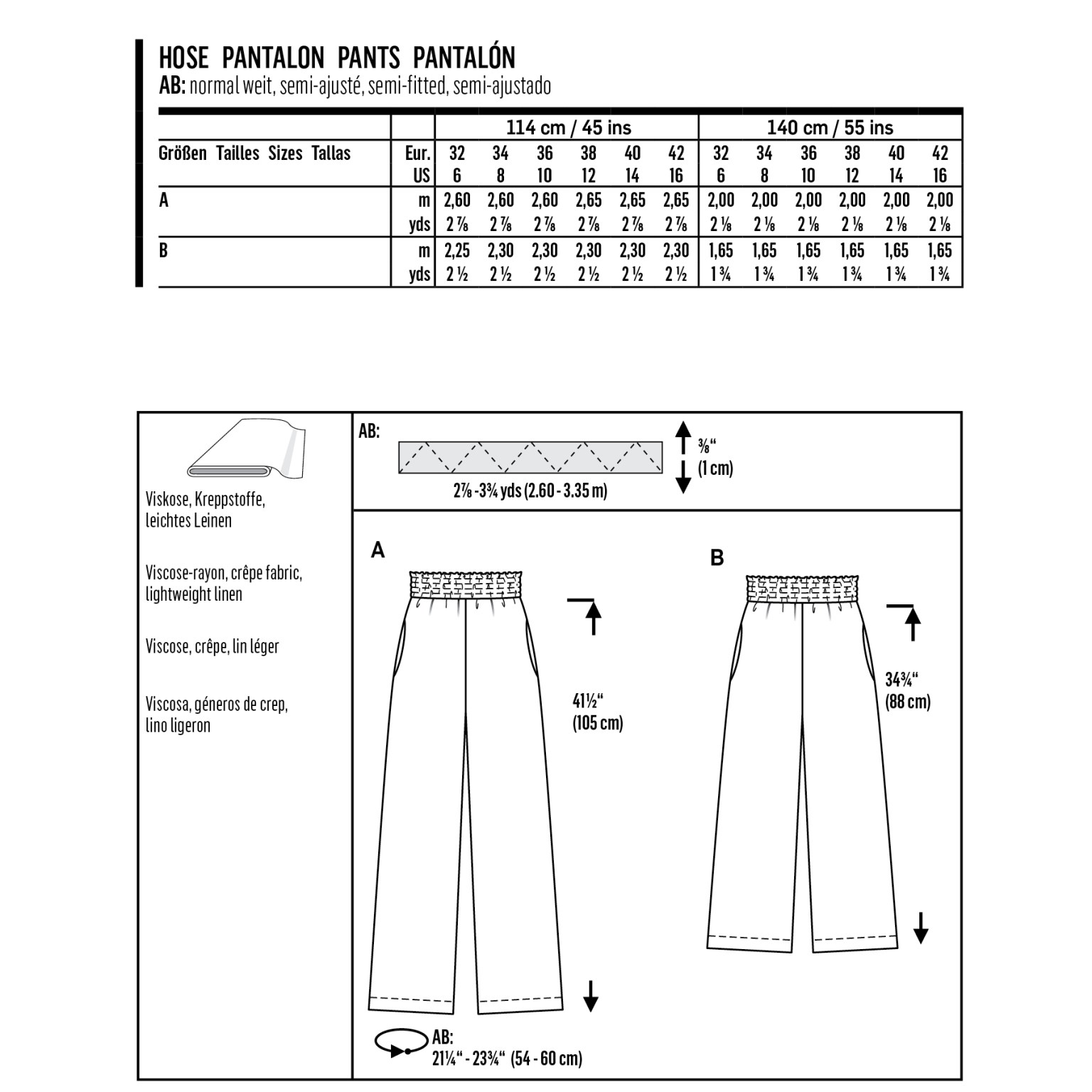 Burda Style sewing pattern Women Pants #6229