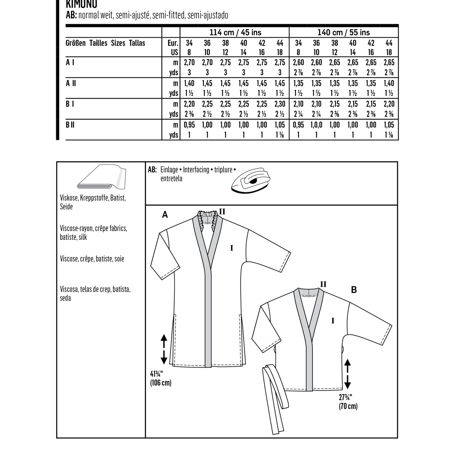 Burda Style Women Kimono Jackets #6244