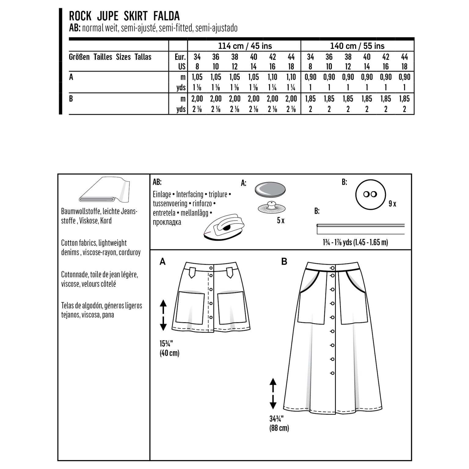 Burda Style sewing pattern Women Skirts #6252