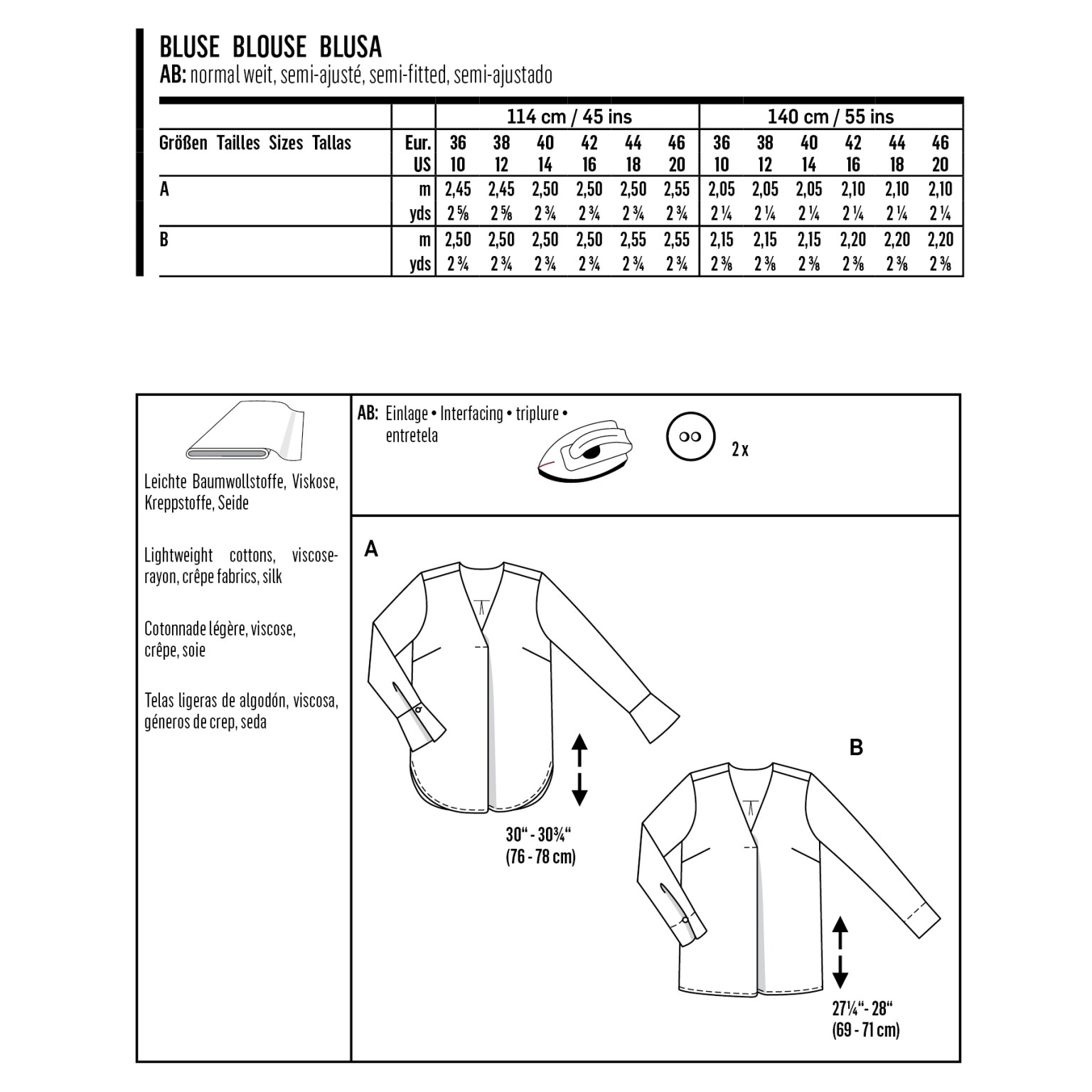 Burda Style Women Blouses #6278
