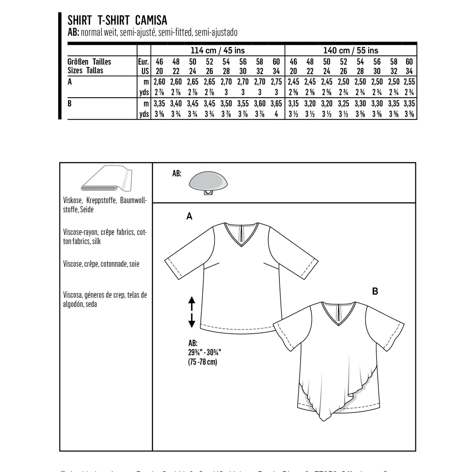 Burda Style Women Shirts #6307