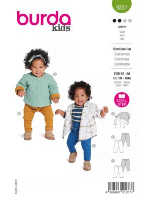 burda kids sewing pattern Baby Shirt & Pants #9231 burda kids sewing pattern Baby Shirt & Pants #9231