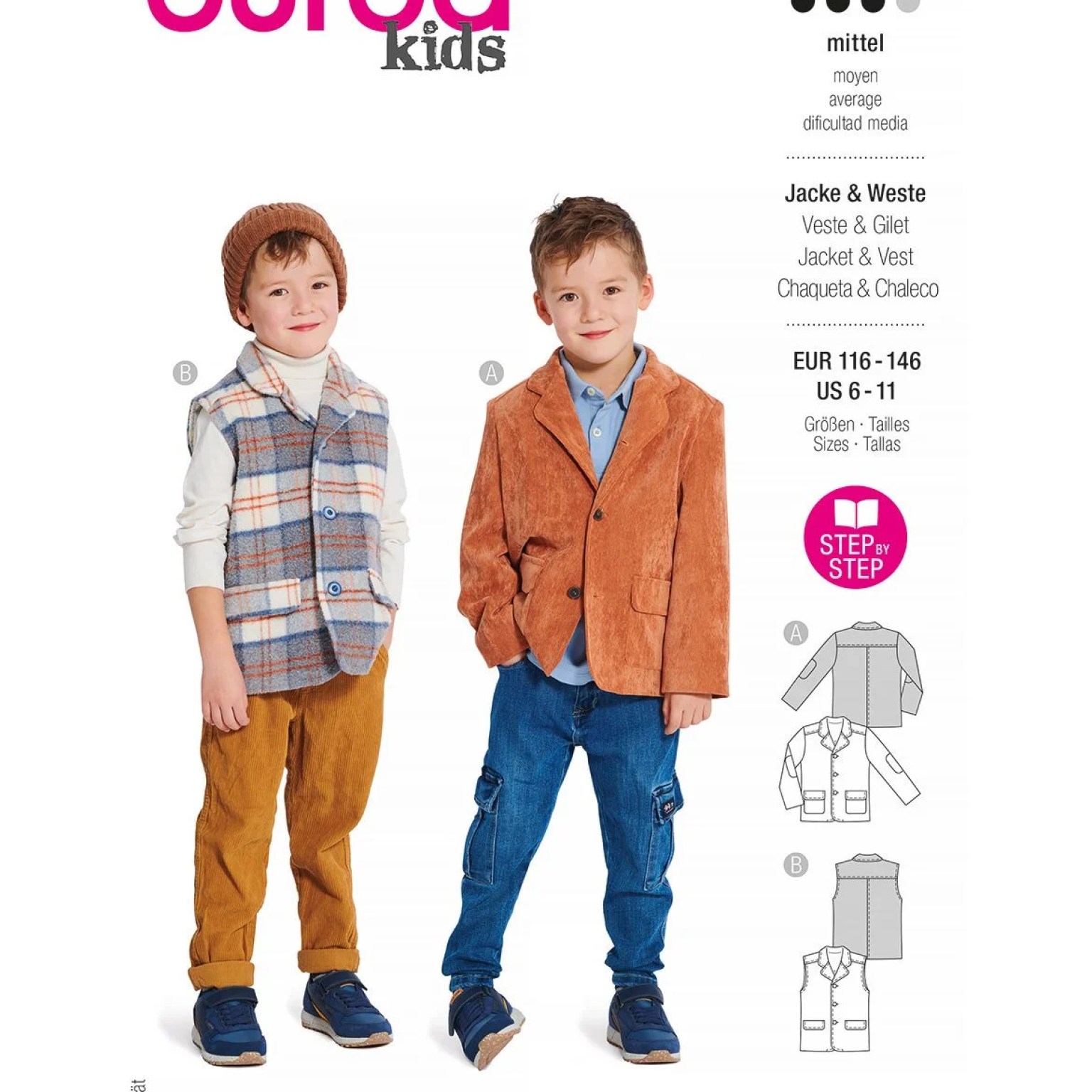 burda kids sewing pattern Boys Jacket & Vest #9234 burda kids sewing pattern Boys Jacket & Vest #9234