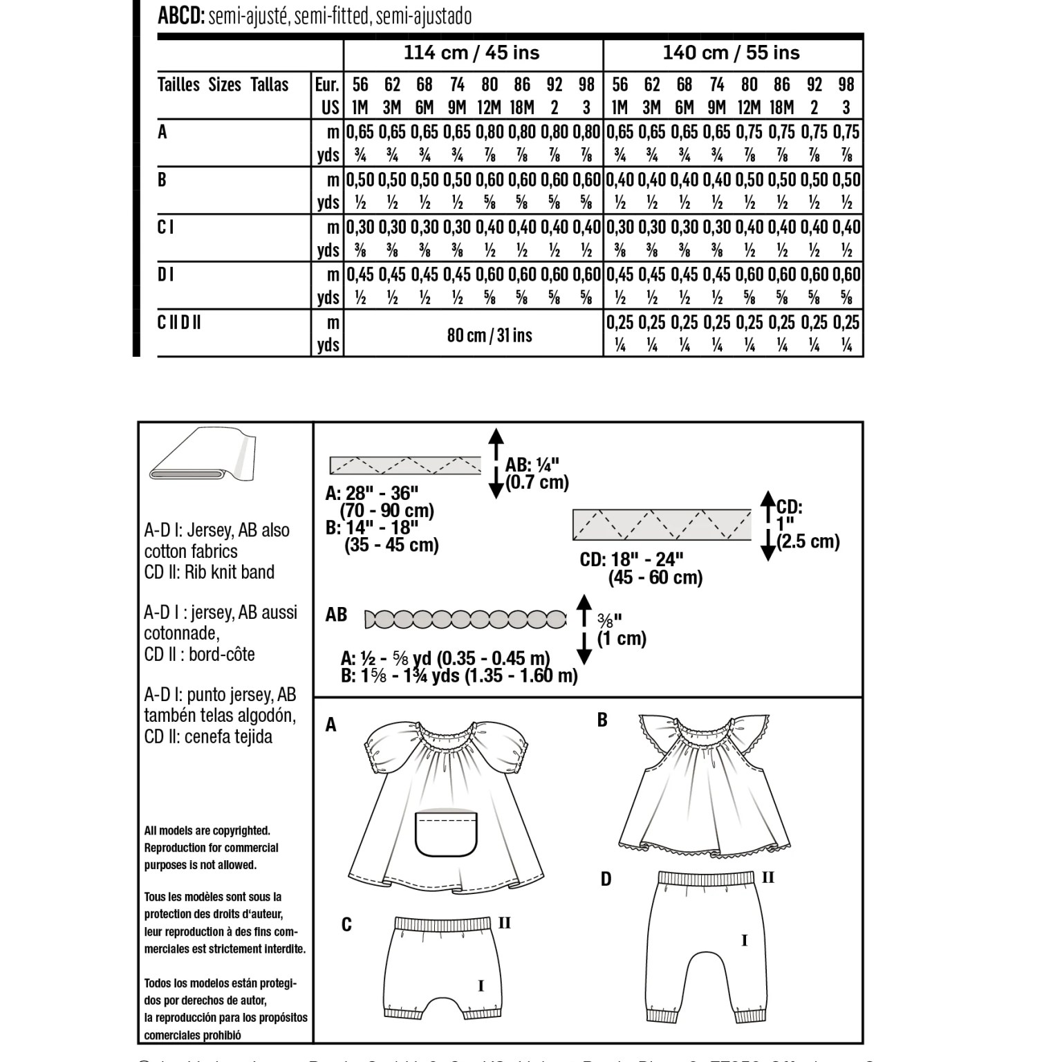 Burda Kids sewing pattern Baby Coordinates #9239