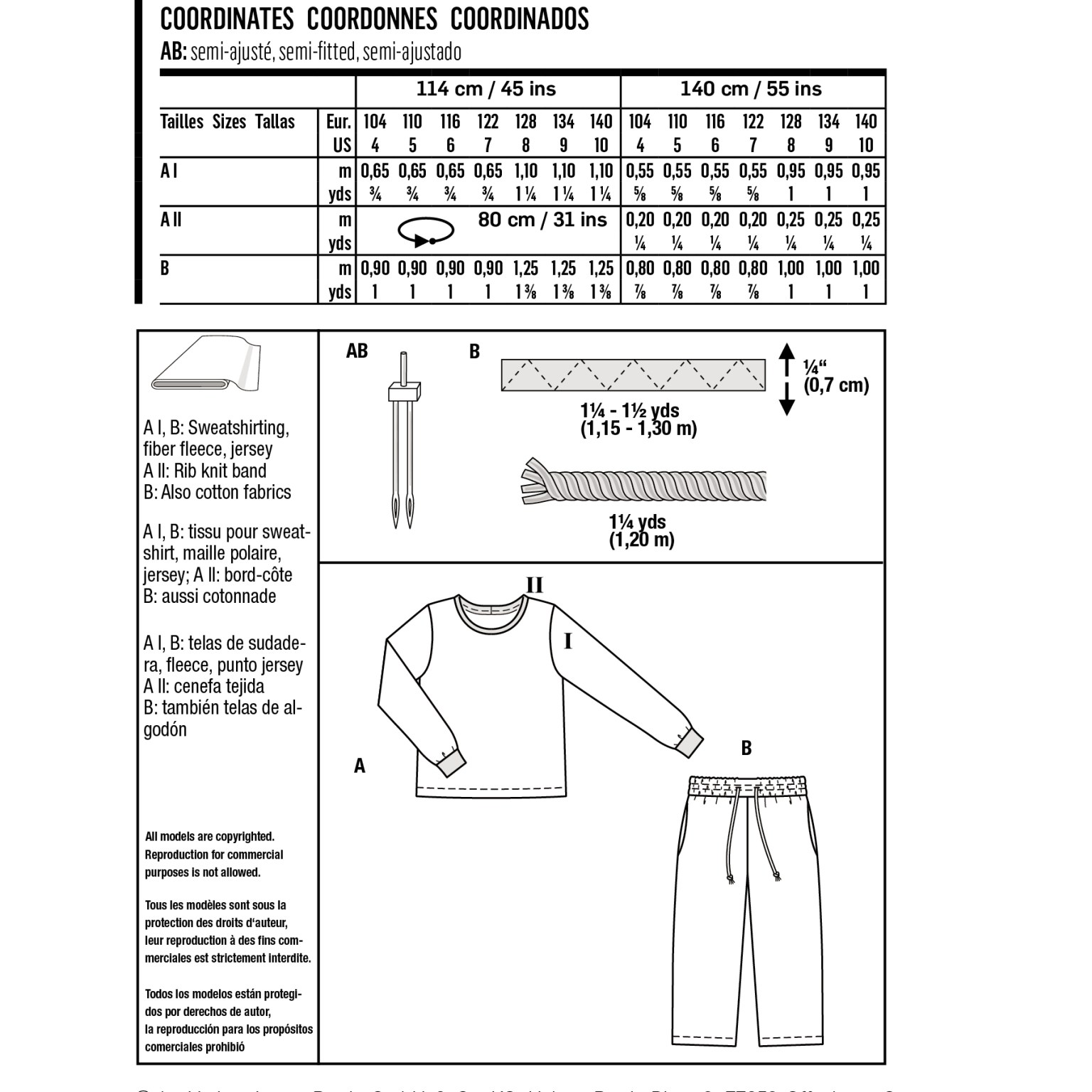 burda kids sewing pattern Shirt & Pants #9250
