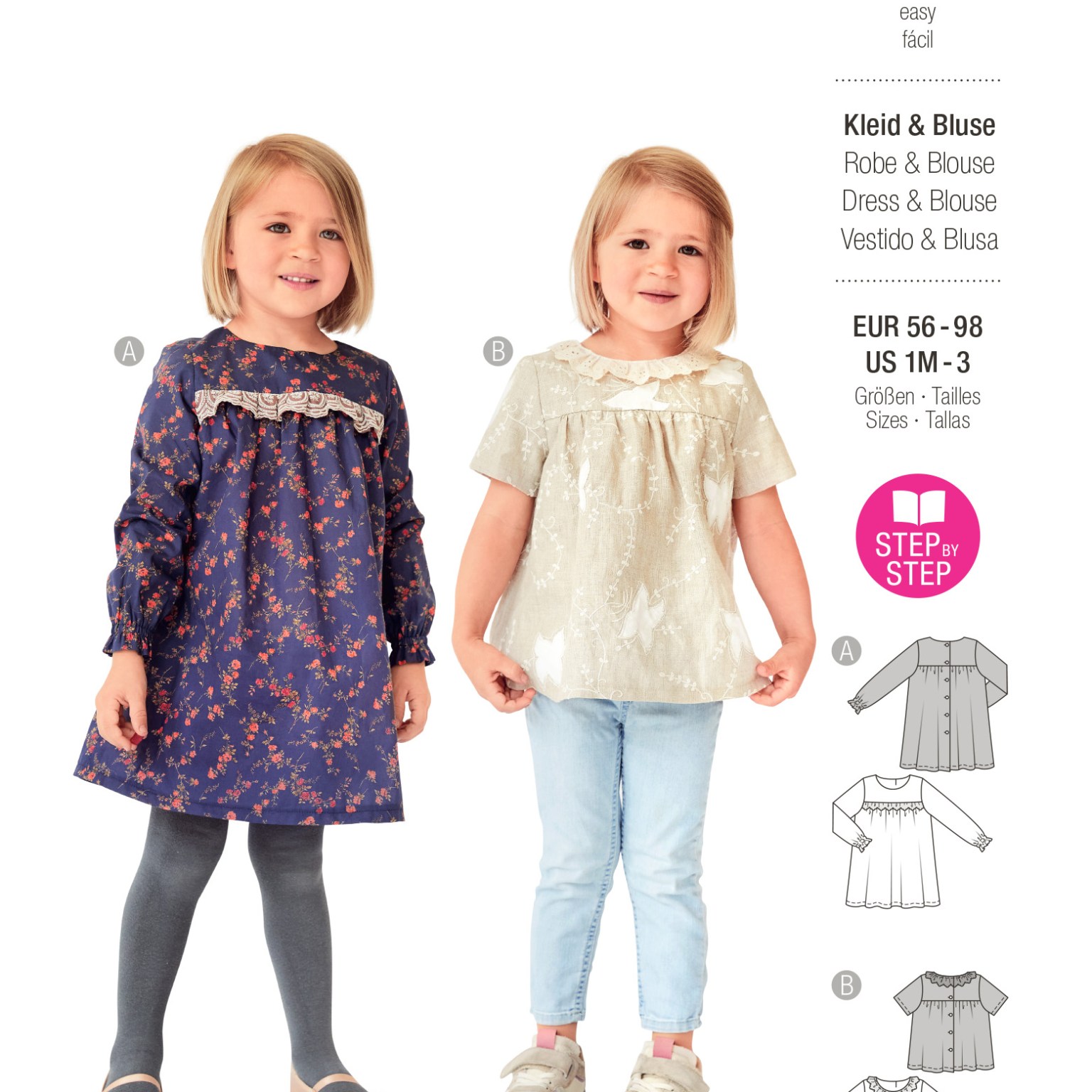 Burda Kids sewing pattern Girls Dress & Blouse #9260 Burda Kids sewing pattern Girls Dress & Blouse #9260
