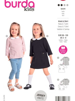 burda kids sewing pattern Girls Dress & T-Shirt #9262 burda kids sewing pattern Girls Dress & T-Shirt #9262