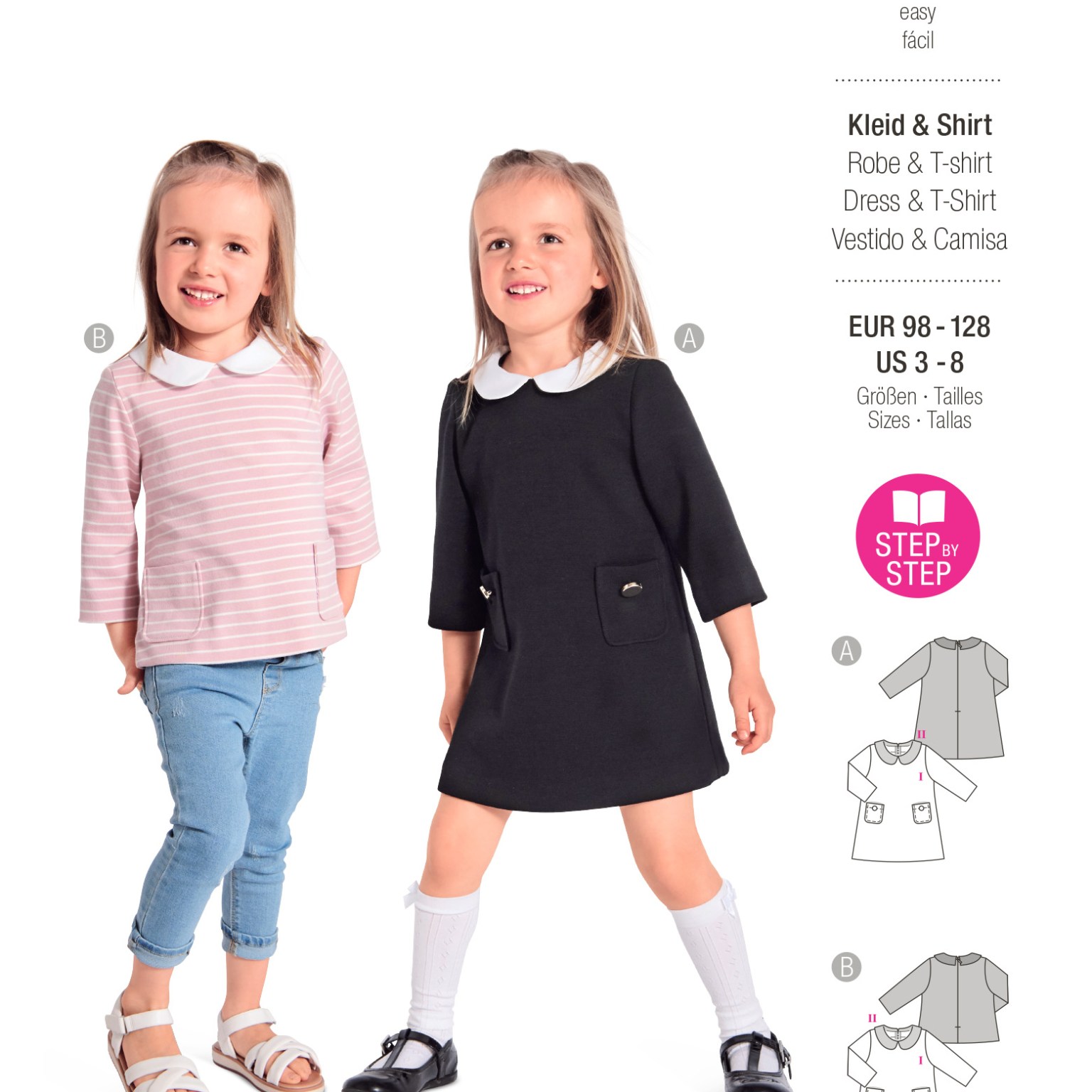 burda kids sewing pattern Girls Dress & T-Shirt #9262 burda kids sewing pattern Girls Dress & T-Shirt #9262
