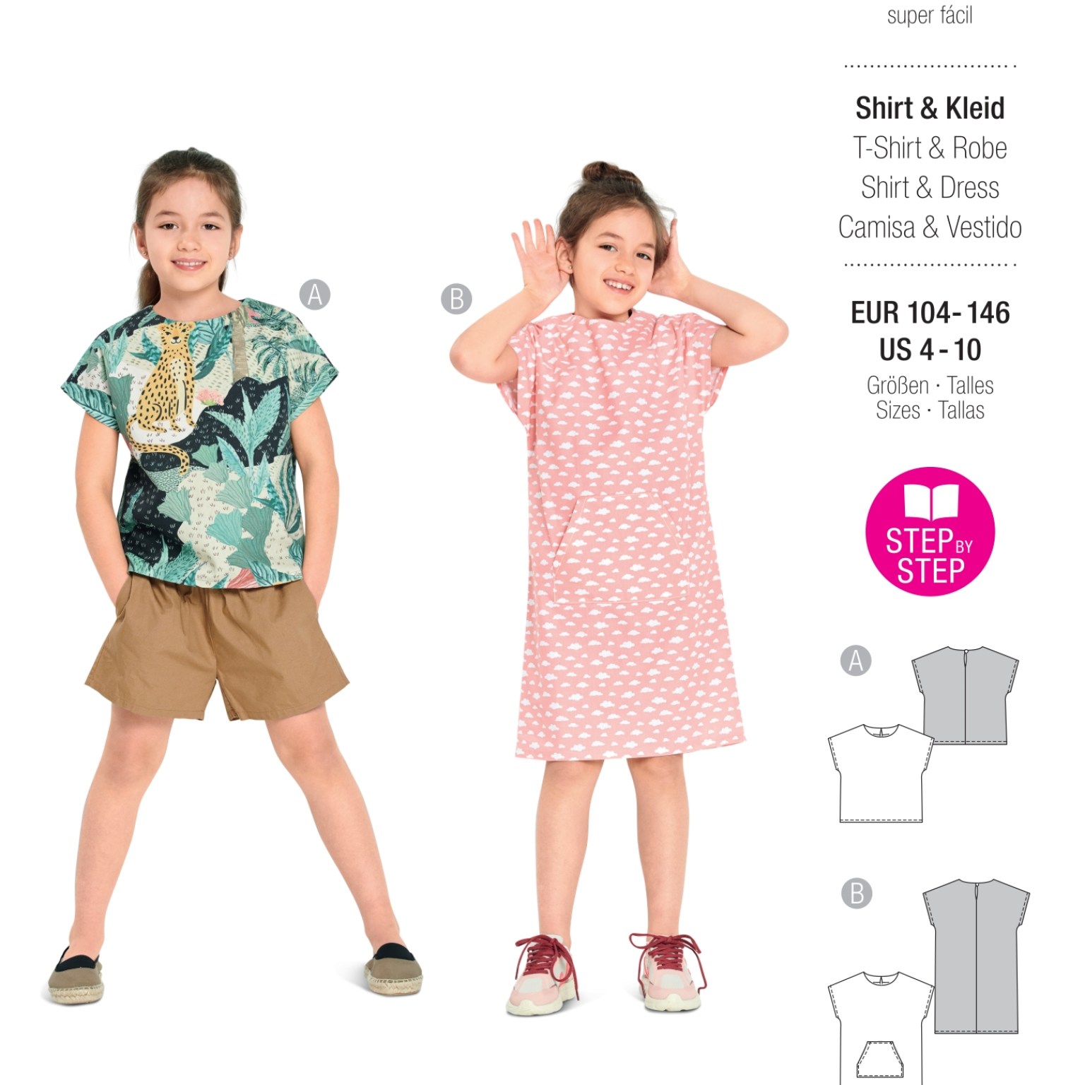 burda kids sewing pattern Girls Top & Dress #9282 burda kids sewing pattern Girls Top & Dress #9282