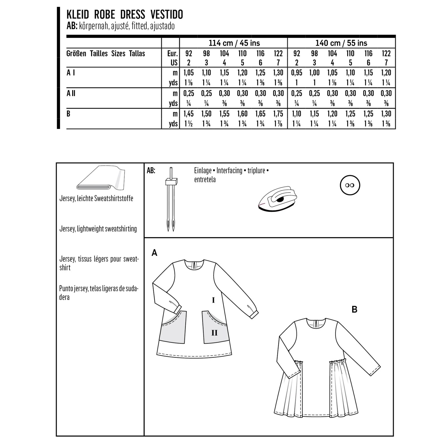 Burda Kids sewing pattern Girls Dresses #9310