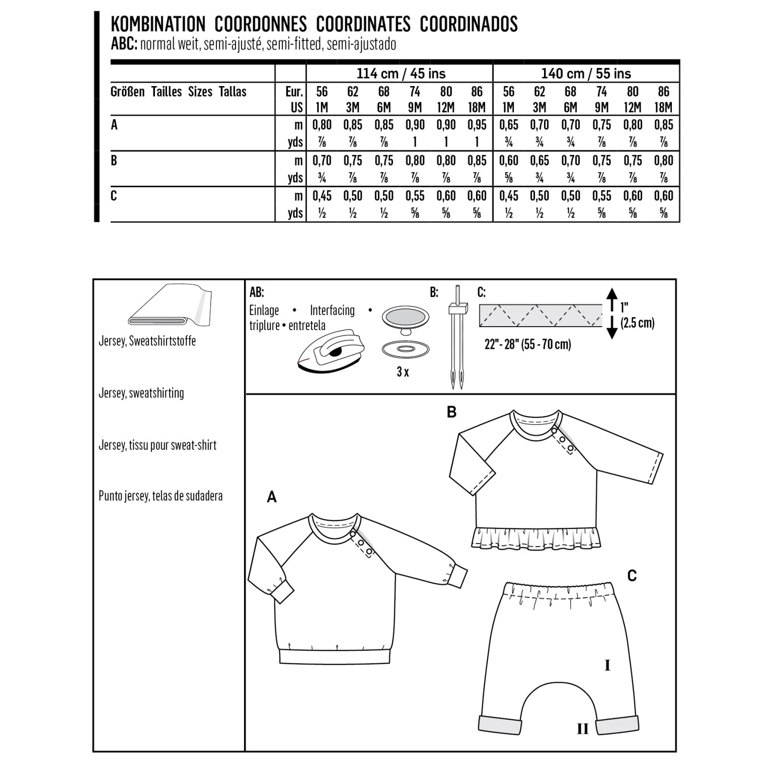 Burda Kids sewing pattern Baby Coordinates #9312