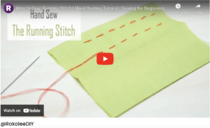Basting Stitch by Hand Basting Stitch by Hand