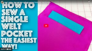 Single Welt Pocket Single Welt Pocket