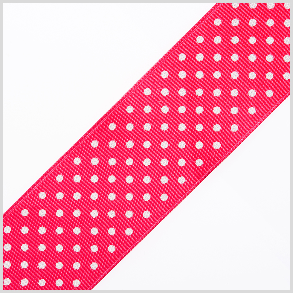 1.5″ Shocking Pink Polka Dot Grosgrain Ribbon 1.5″ Shocking Pink Polka Dot Grosgrain Ribbon