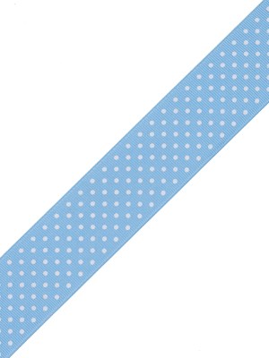 Blue Polka Dot Grosgrain Ribbon Blue Polka Dot Grosgrain Ribbon