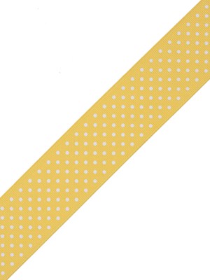 Yellow Polka Dot Grosgrain Ribbon Yellow Polka Dot Grosgrain Ribbon