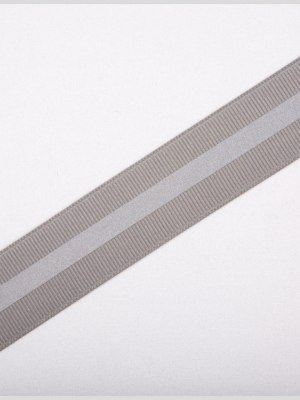 Gray Reflective Grosgrain Ribbon Gray Reflective Grosgrain Ribbon