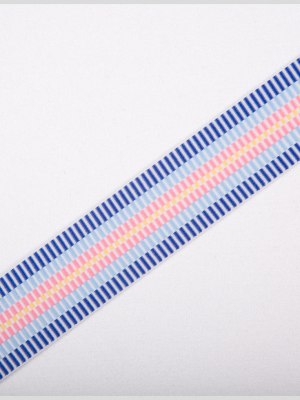 Blue/Pink/Yellow Striped Grosgrain Ribbon Blue/Pink/Yellow Striped Grosgrain Ribbon